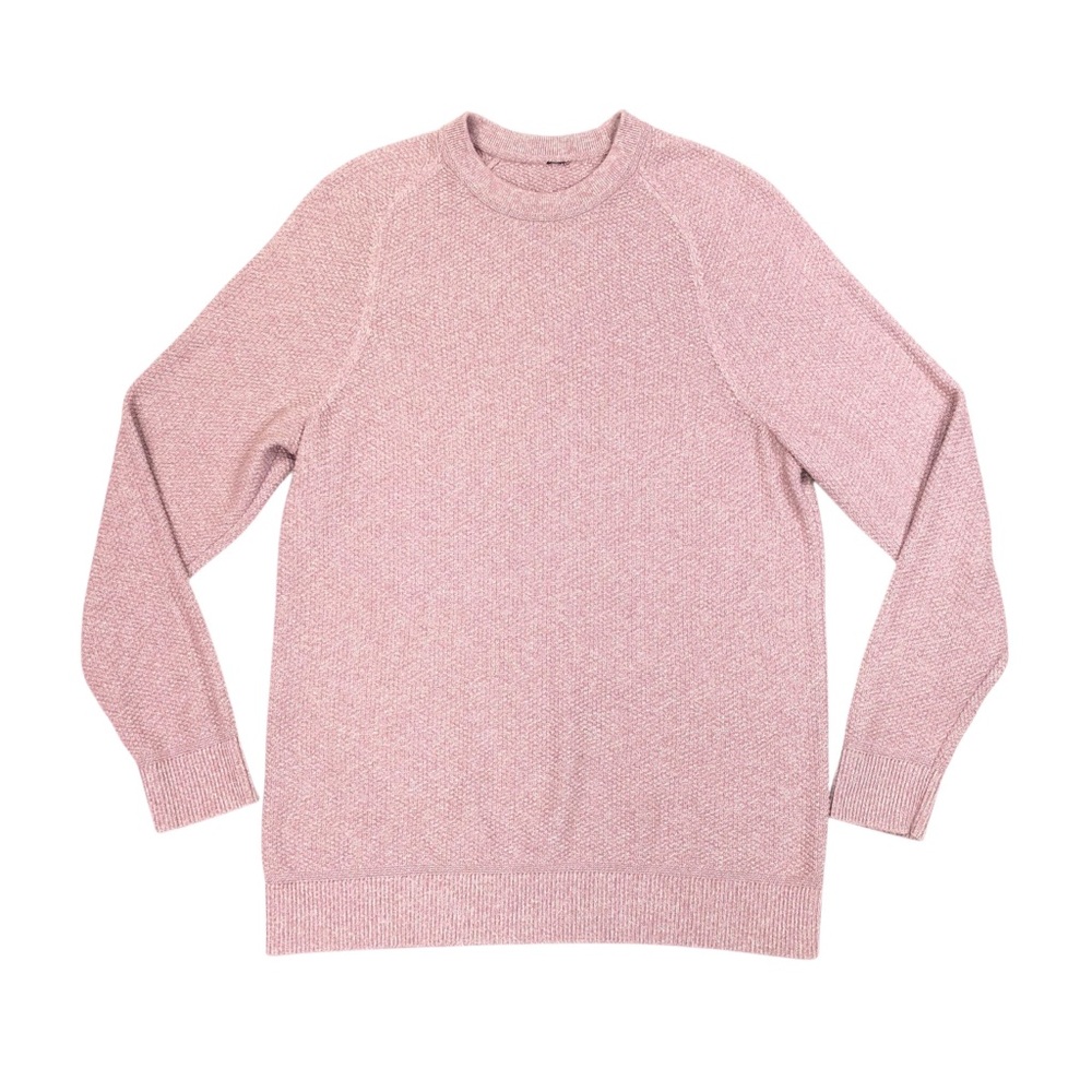 Lululemon Men’s Textured Knit Crewneck Sweater Heathered Brier Rose Size XS
